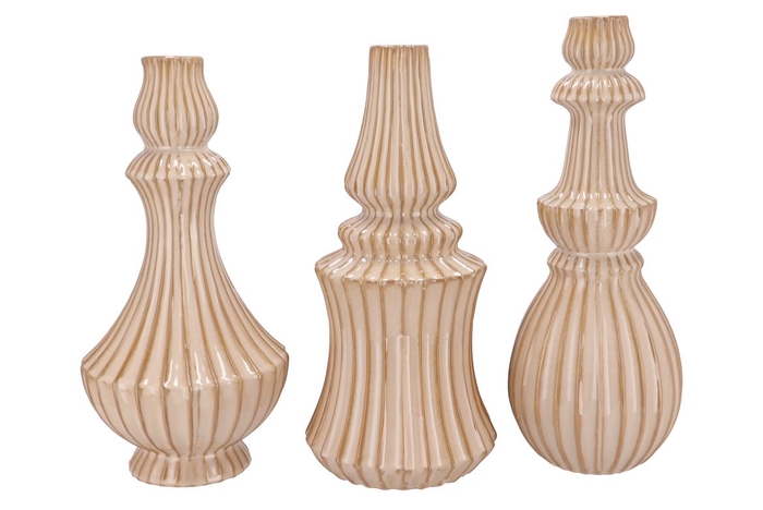 Mika Cozy Sand Vase Curves Ass 28x57cm