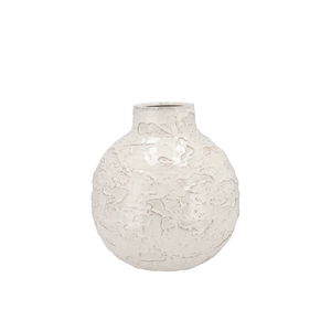 Mika Nordic White Vase Neck Structure 18x18cm