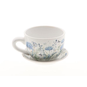 POT CUP/SAUCER FLORIN L19W15H10