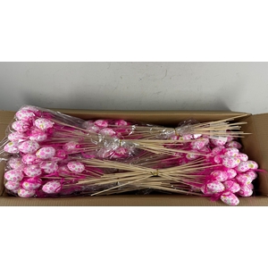 Stick Egg Fabric+Bow Pink