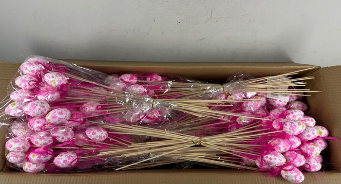 <h4>Stick Egg Fabric+Bow Pink</h4>