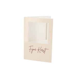 Gift Tile Card Fijne Kerst Nude 21x14x1cm