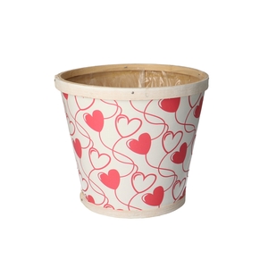Love Wood Hearts pot d17*15cm