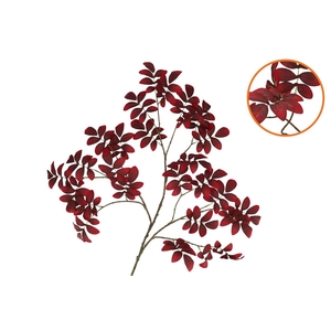 Silk Leaf Rowan Dark Red 125cm