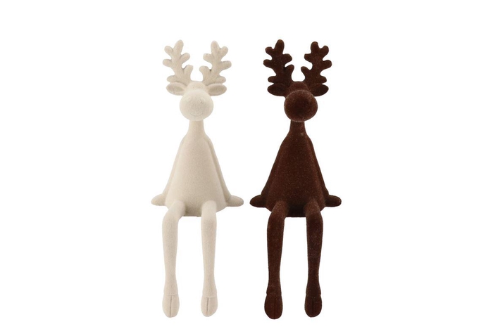 <h4>X-mas Flock Brown Sand Deer Funny Ass 10x9x26cm</h4>