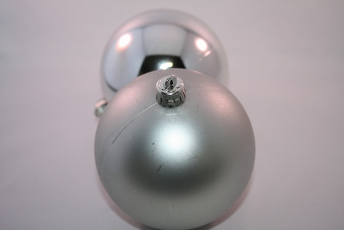 KERSTBAL PLASTIC 100MM 4PCS SILVER