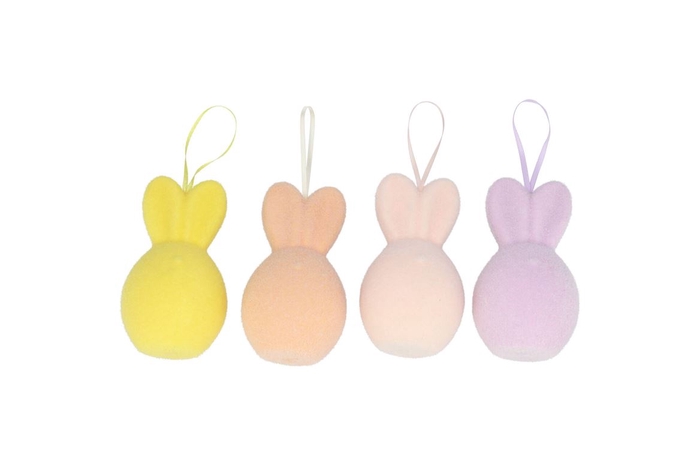 <h4>Easter Flock Dreamy Pastel Bunny Hanger Ass 8x8x14cm</h4>