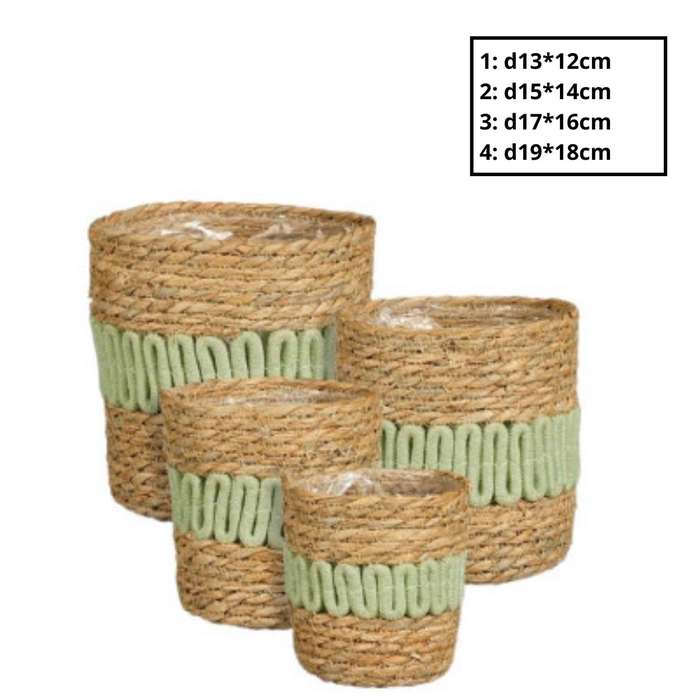 <h4>Basket sets Fernandez pot S/4 d19*18cm</h4>