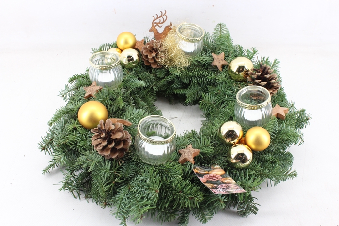 <h4>arr5 Kerst MB - Krans XXL 4icht goud</h4>