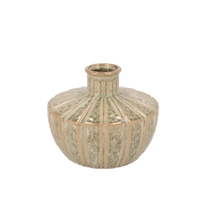 Sifan Green Vase Long Round 18x18x15cm Nm