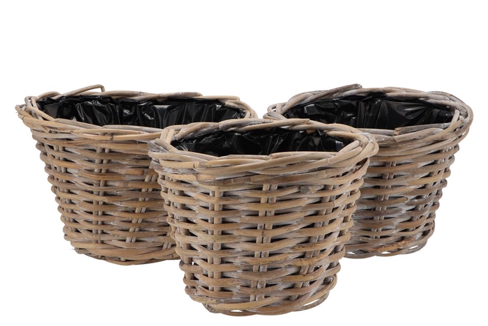 Rattan Pot Grey Ww Round 3dlg 29x19 Nm