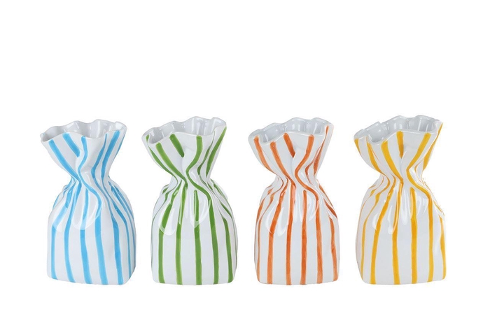 <h4>"Vaas ""Stripe'' or/geel/bl/gr. 13x</h4>