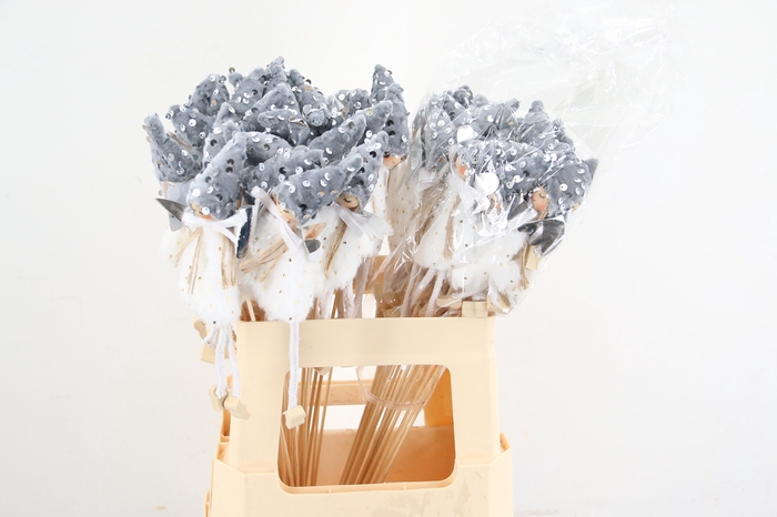 <h4>Stick Angel 15cm White/grey</h4>
