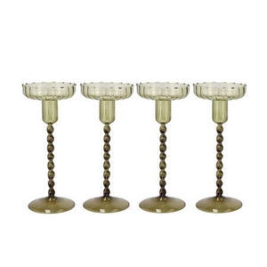 Jules Summer Green Candle Holder Ass 9x22cm