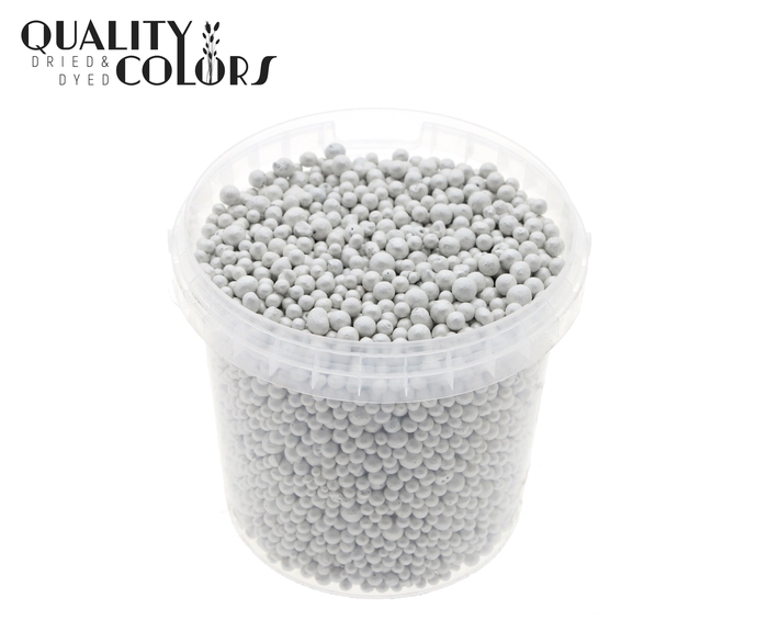 Terracotta pearls 1 ltr bucket White