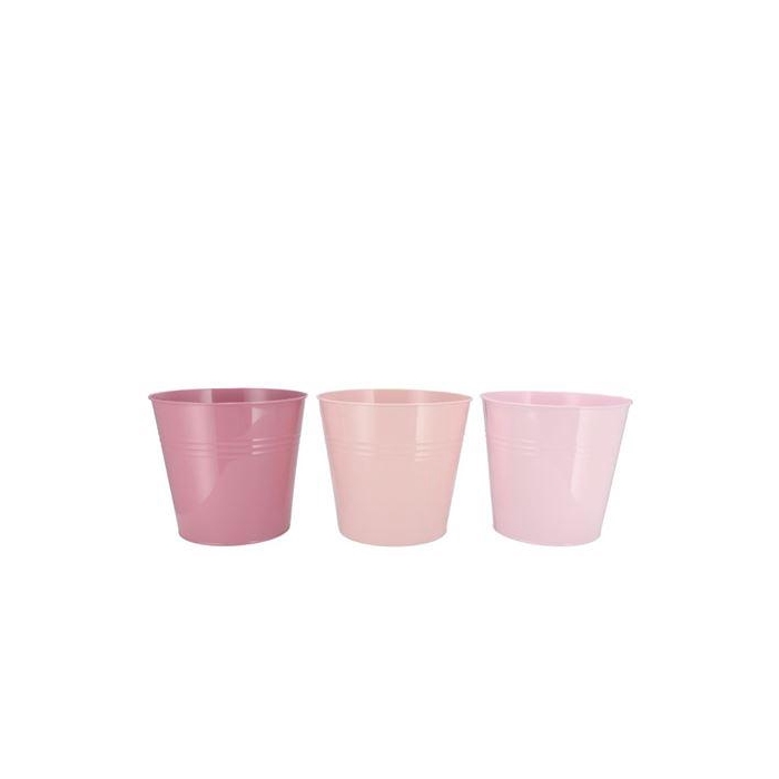 <h4>Zinc Summer Pink Mix Bucket Basic Ass 25x22x17cm</h4>