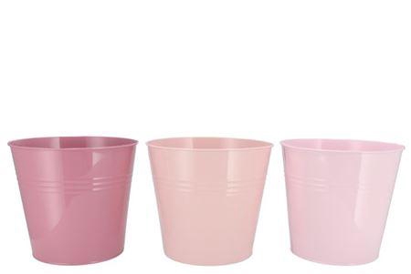 <h4>Zinc Summer Pink Mix Bucket Basic Ass 25x22x17cm</h4>