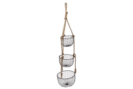 <h4>Wire Basket With Rope Black 26x126cm</h4>