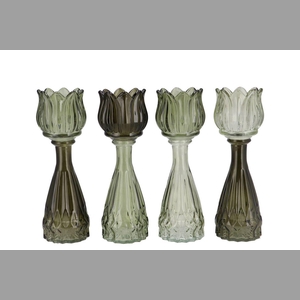 Bicolore Summer Green Mix Tulip Vase Ass 7x22cm Nm