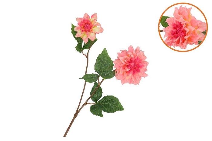 <h4>Silk Dahlia 2x Peach/pink Real Touch 60cm Nm</h4>