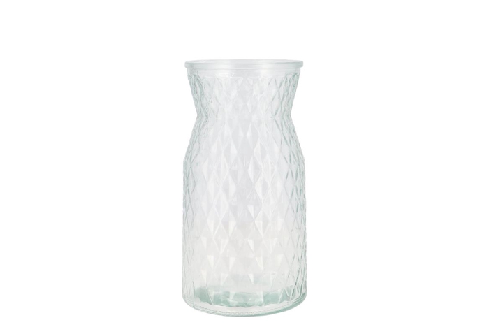 Diamond Clear Vase 12x20cm