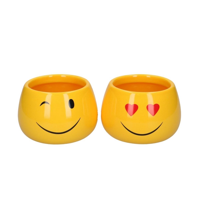 <h4>Valentine Ceramics Smiley pot d07/10*7cm ass.</h4>
