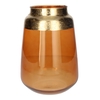 DF02-666003400 - Vase Rosie d10.4/17xh24.2 brown transp/gold