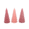 Frosty Sweets Pink Mix X-mas Tree Candle 8x16cm Ass