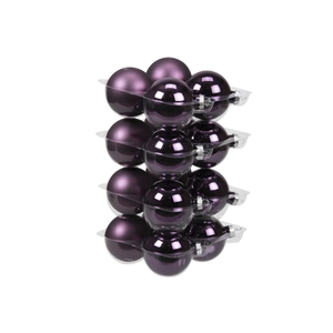 KERSTBAL GLASS 57MM VINTAGE GRAPE 16PCS