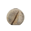 Inga Leaf Green Vase Round Active Glaze 33x12x31cm Nm