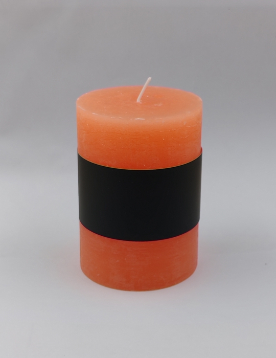 <h4>DF11-731281000 - Pillar candle Lucian d6.8xh9.5 rustic salmon</h4>