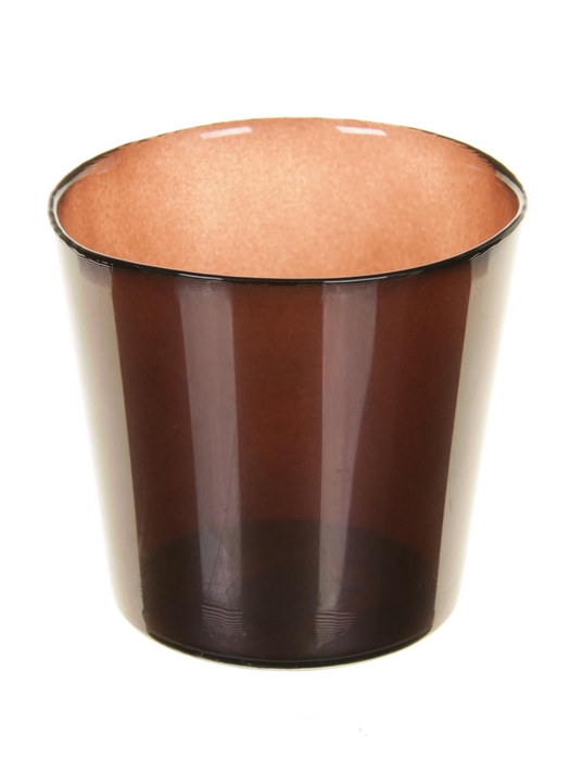 DF02-883450900 - Pot Nashville d13.3xh12.5 mtllc brown