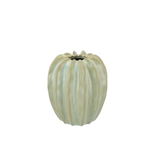 Dion Green Vase Structure 14x14x15cm