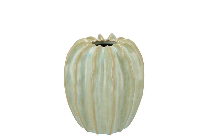 <h4>Dion Green Vase Structure 14x14x15cm</h4>