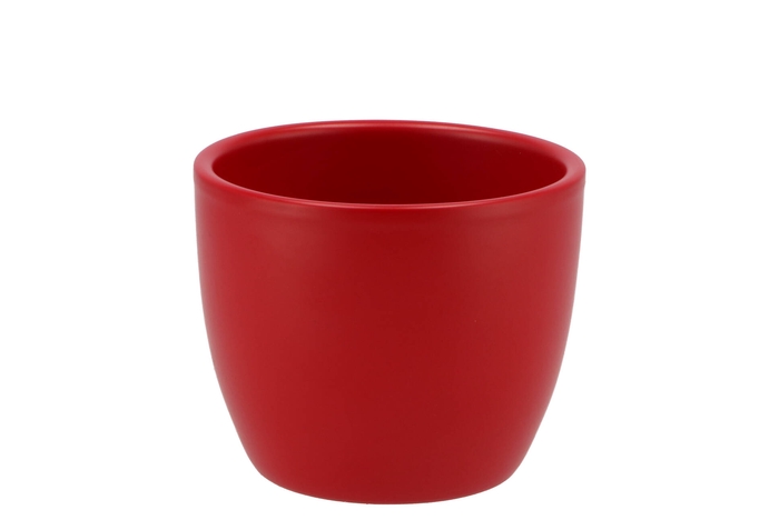 Ceramic Pot Red Matt 8cm