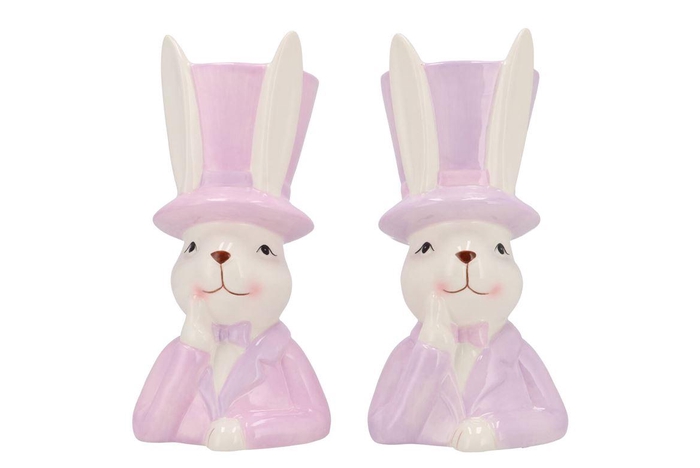<h4>Easter Ceramic Dreamy Purple Mix Bunny Hat Ass 12x14x25cm Nm</h4>