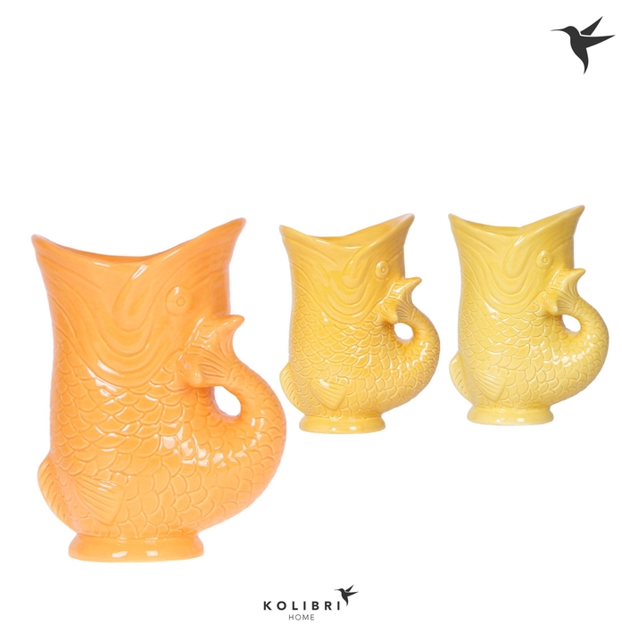 <h4>Kolibri Home Fish pot yellow mix</h4>