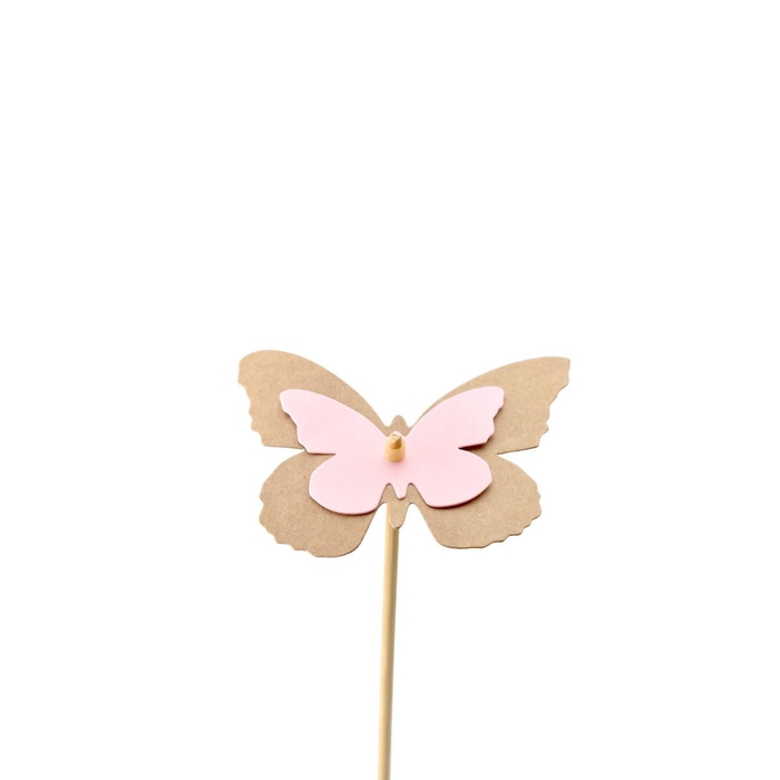 <h4>Bijsteker 12cm Vlinder kraft 7cm</h4>