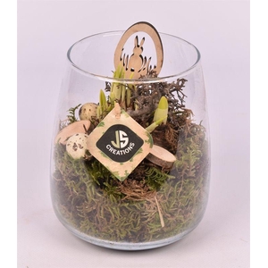 Glas vaas D12/15 hoog 17