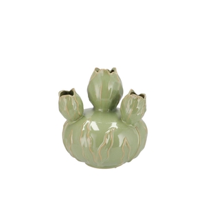 Mara Pistache Vase Bol Tulip 17x17x18cm Nm