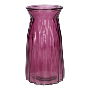 DF02-664125500 - Vase Ruby2 d10/10.8xh20 aubergine transparent