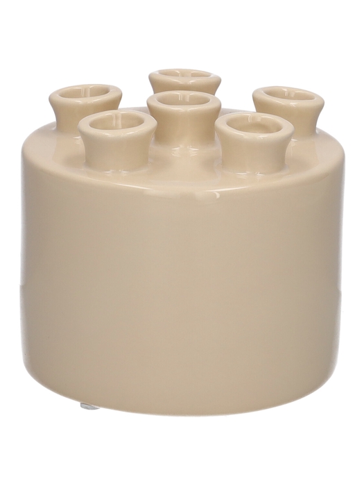 <h4>DF03-666844200 - Vase Tulia d3/12xh10.5 taupe</h4>
