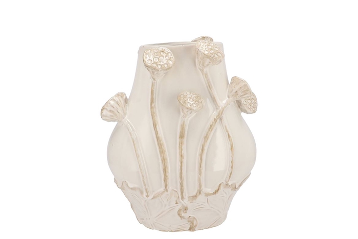 <h4>Mara White Vase Lotus 24x18x30cm Nm</h4>