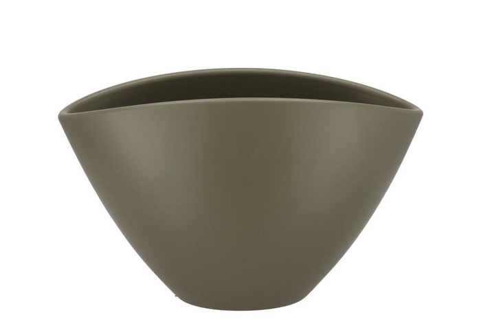 Ceramic Capers Green Matt Pot Orchid 28x17cm