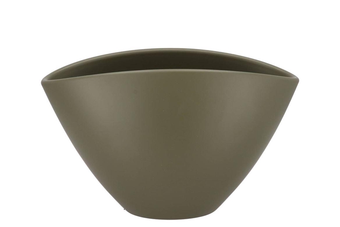 <h4>Ceramic Capers Green Matt Pot Orchid 28x17cm</h4>