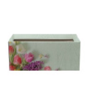 CACHEPOT DUPLO 15 MADEIRA COM FLORES