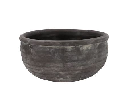 <h4>Gamla Grey Bowl Structure Stripe 31x31x14cm</h4>