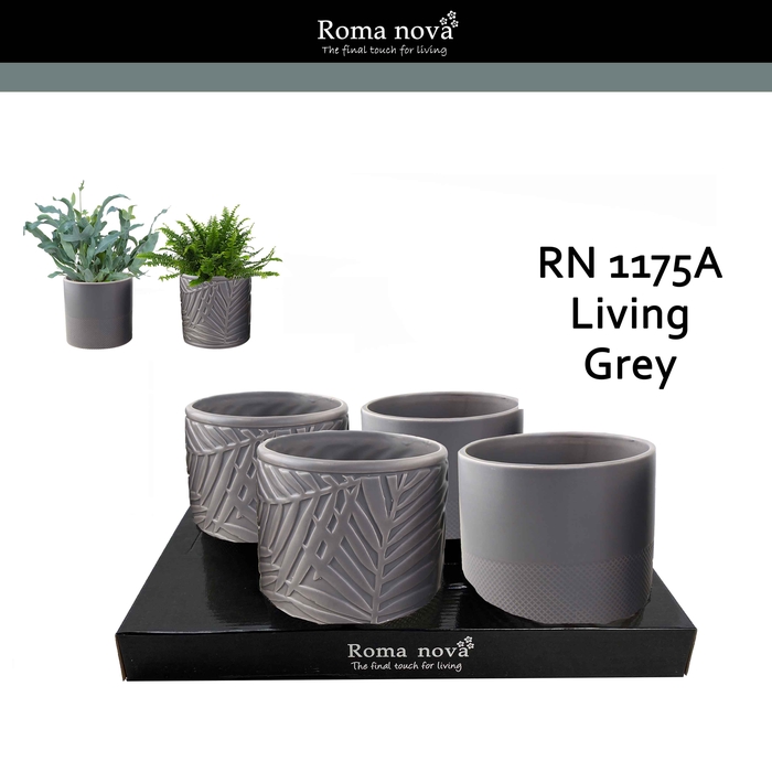 <h4>Dec Keramiek Rom 1175A  Living Grey (Ø13cm)</h4>