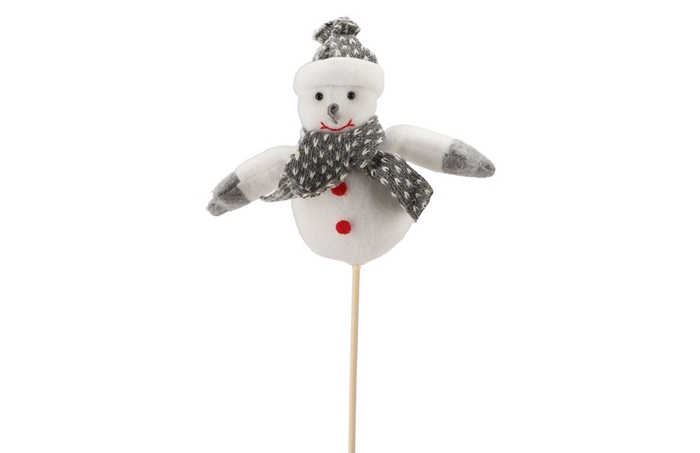 <h4>Pick Snowman Pluche Steker 15x62cm P/1</h4>