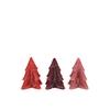 Frosty Red Mix Pine Tree Candle 6x8cm Ass